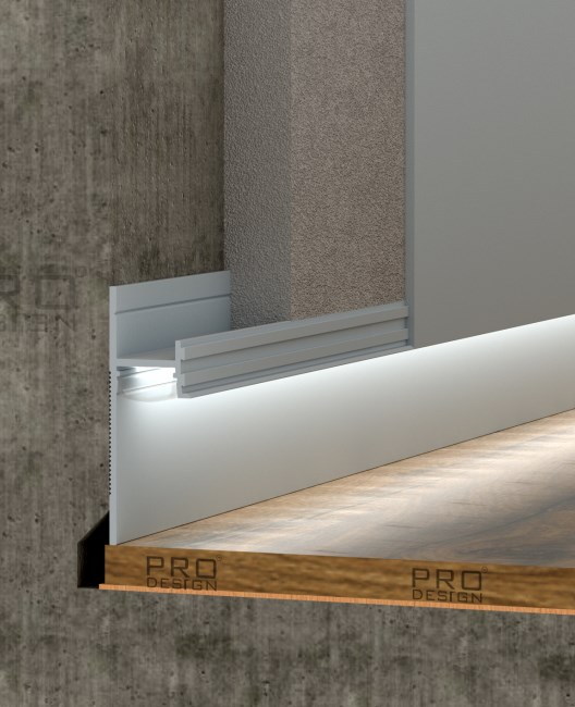 Теневой плинтус скрытого монтажа Pro Design Panel 7209 Анодированный купить  в Москве в интернет-магазине Symetric