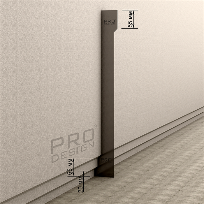 Шаблон для монтажа Теневого плинтуса Pro Design Slim 723, сталь 81477 - фото 20442