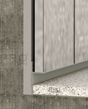 Теневой плинтус скрытого монтажа Pro Design Panel 7208 Анодироманный