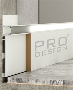 Плинтус скрытого монтажа Pro Design Combo 603 Белый