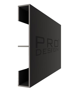 Алюминиевая вставка 1965 для плинтуса Pro Design 2,7 м.п. (12х70 мм) Черный муар