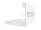 Алюминиевая вставка 1964 для плинтуса Pro Design 2,7 м.п. (12х80 мм) Белый муар - фото 17832