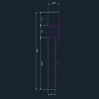 Микроплинтус напольный Pro Design Combo 603 Черный Анодированный 98.6x14.5x2700 1739