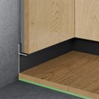 Теневой плинтус алюминиевый скрытого монтажа Pro Design Panel 7208 Черный Муар 46x18x2700 2770