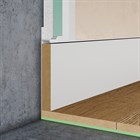 Плинтус алюминиевый скрытого монтажа Pro Design 323 Белый Муар 98.6x14.5x2700 2777