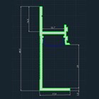 Теневой плинтус алюминиевый скрытого монтажа Pro Design 7210 Белый муар 48.5x17.5x2700 7210W