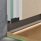 Теневой плинтус алюминиевый скрытого монтажа Pro Design Panel 7210 Черный Муар RAL 9005 48.5x17.5x2700 2780