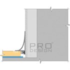 Плинтус алюминиевый Pro Design Corner L 584 Белый муар 30x15.5x2700 2820