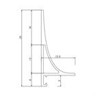 Плинтус алюминиевый Pro Design Corner L 584 Белый муар 30x15.5x2700 2820