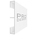 Алюминиевая вставка 1965 для плинтуса Pro Design 2,7 м.п. (12х70 мм) Белый муар - фото 18834