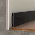 Алюминиевая вставка 1964 для плинтуса Pro Design 2,7 м.п. (12х80 мм) Черный муар 3383