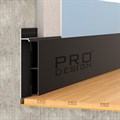 Алюминиевая вставка 1964 для плинтуса Pro Design 2,7 м.п. (12х80 мм) Черный муар 3383