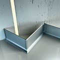 Плинтус алюминиевый SYMETRIC L- образный Анодированный серебро 3457