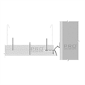 Теневой потолочный профиль Pro Design Gipps 594 Белый 1737