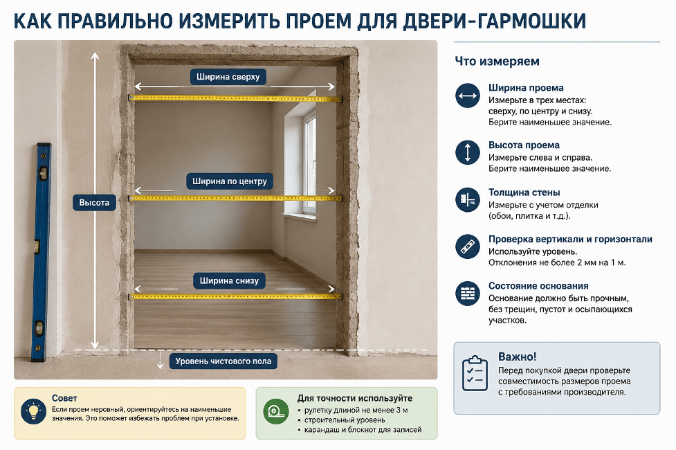 Дверь-гармошка как складная межкомнатная дверь: виды, размеры и установка