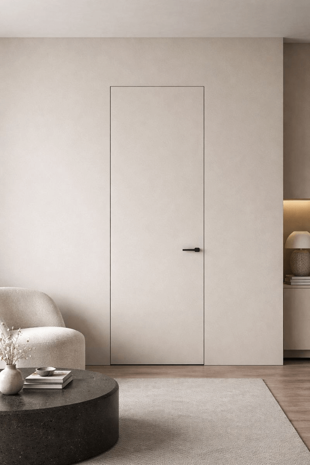 Как сделать скрытую дверь вровень со стеной