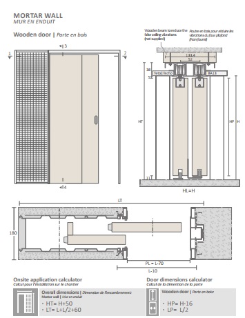 Потолочный дверной пенал Open Space PARALELO Wood Plus Soft (с доводчиком) для дверей 2800-2899 мм