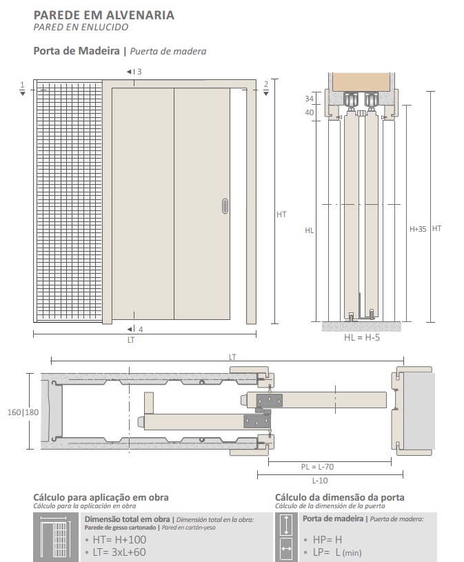 Пенал Open Space PARALELO Wood для двух дверей высотой 2400 мм.