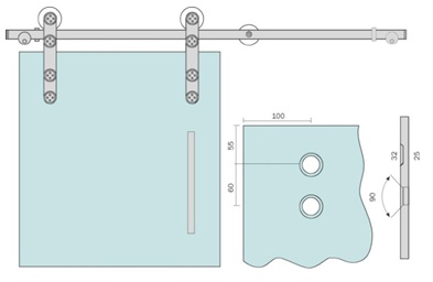 Комплект фурнитуры Openspace STYLE - V