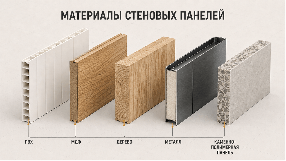 Виды стеновых панелей: размеры и монтаж на стену