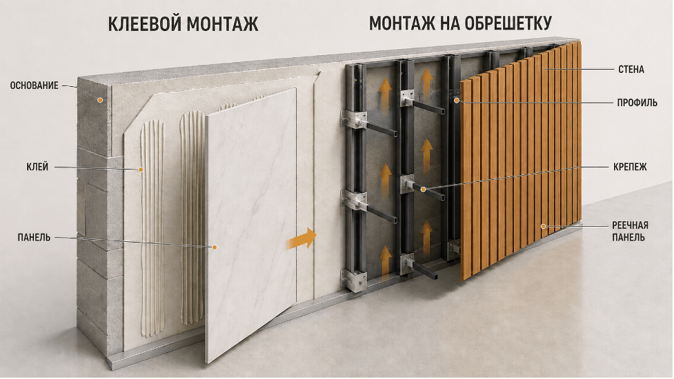Виды стеновых панелей: размеры и монтаж на стену